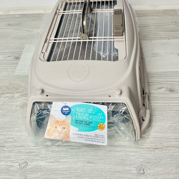 CAT CARRIER Two Door Top Load Portable Kennel - Picture 7 of 14